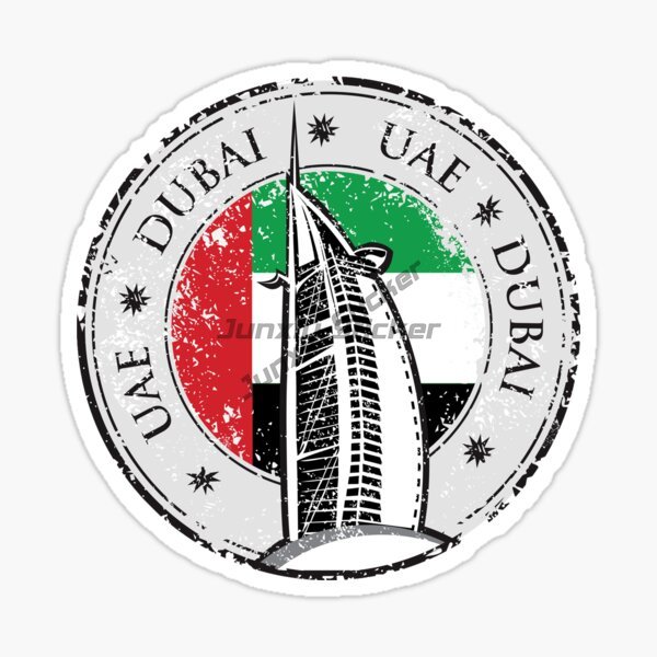 Car Accessories In Dubai - ملصق دائري لعلم الإمارات العربية المتحدة