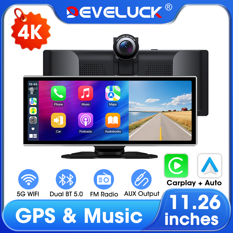 Car Dash Cam - 11.26 بوصة 4K داش كام لاسلكي
