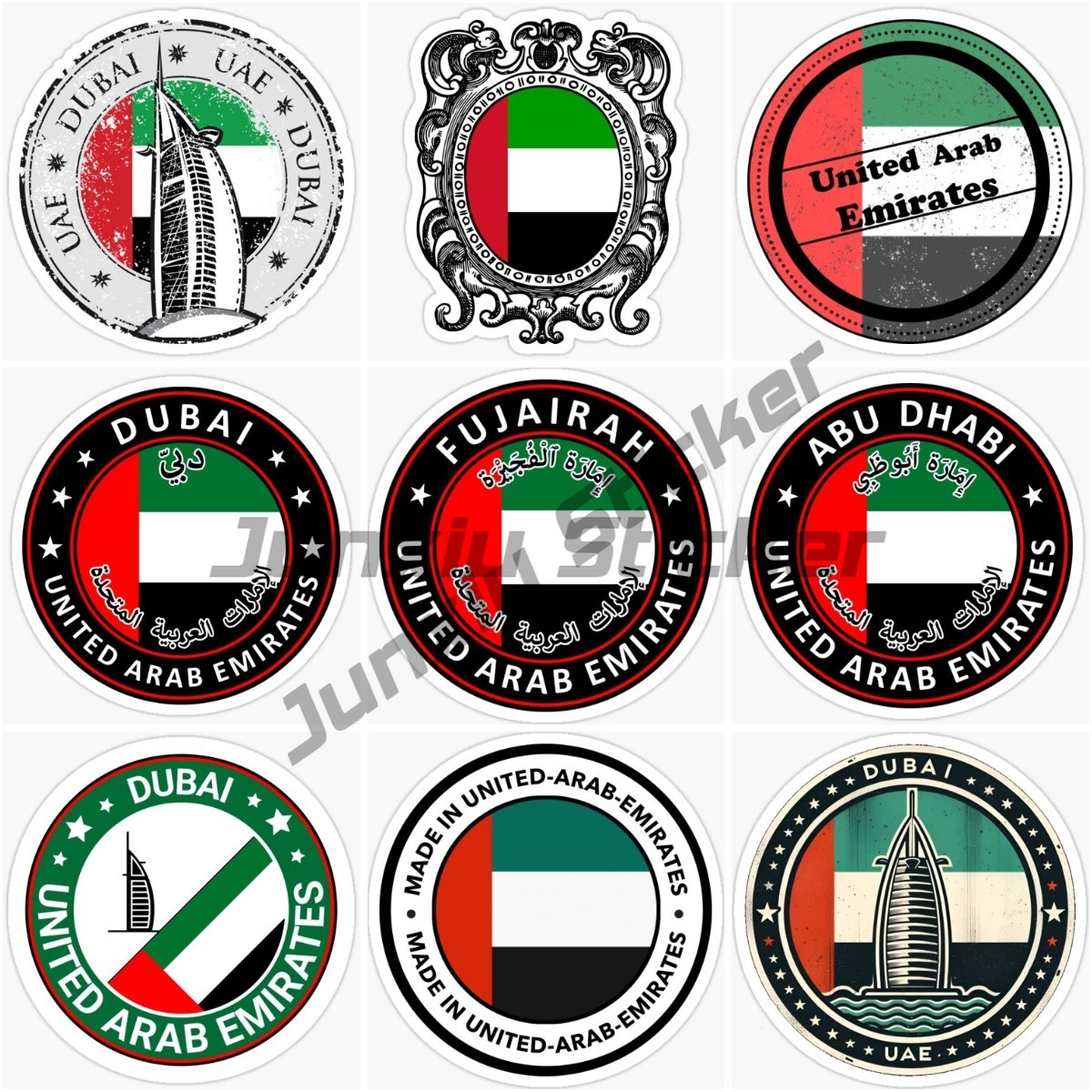 ملصق دائري لعلم الإمارات العرب - مراجعة Car Accessories In Dubai وسعره