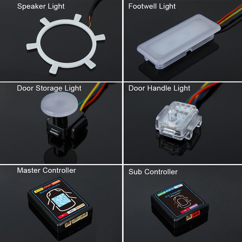 مجموعة إضاءة داخلية للسيارة بت - مراجعة Led Interior Ambient Light وسعره