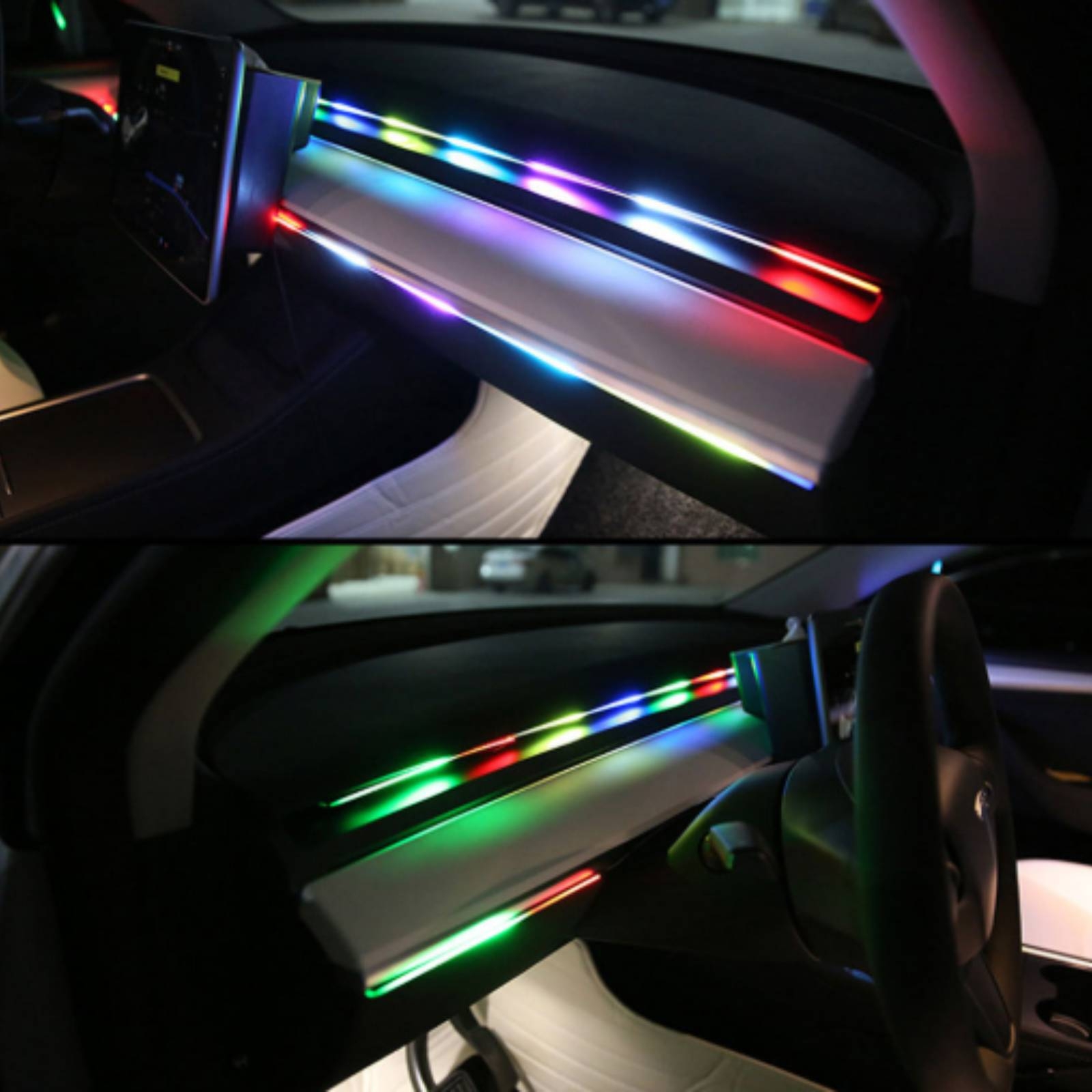 6 قطع من أشرطة الإضاءة LED الأ - مراجعة Led Interior Ambient Light وسعره